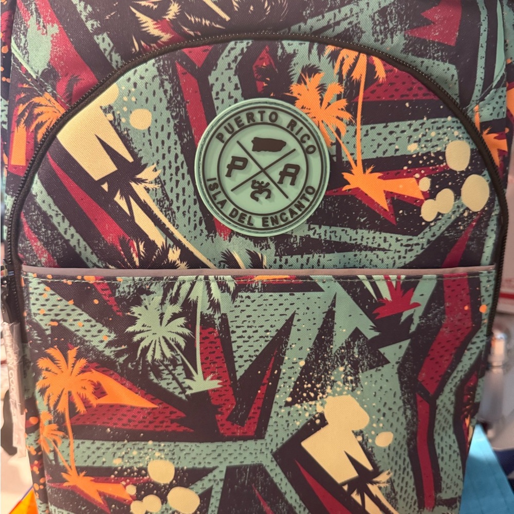 NWT Puerto Rico Themed Insulated Multicolor Backpack